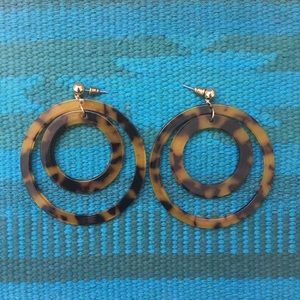 tortoise acrylic earrings